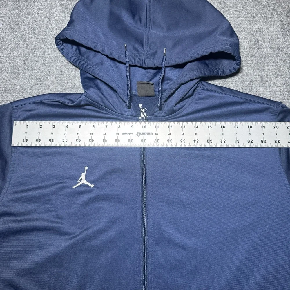 Jordan Jumpman Full Zip Hoodie Track Jacket Men XL Navy w/ White Accents Logo